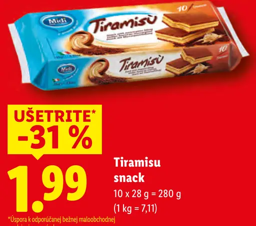 Mivolis Tiramisu snack