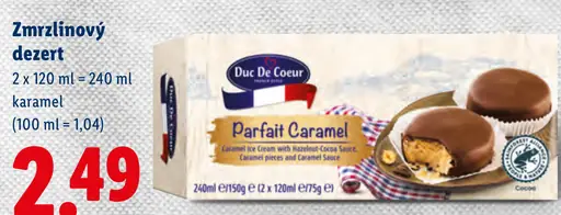 Duc De Coeur zmrzlinový dezert karamel