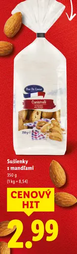 Duc De Coeur sušienky s mandľami Canistrelli