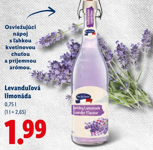 Levanduľová limonáda nealkoholický nápoj