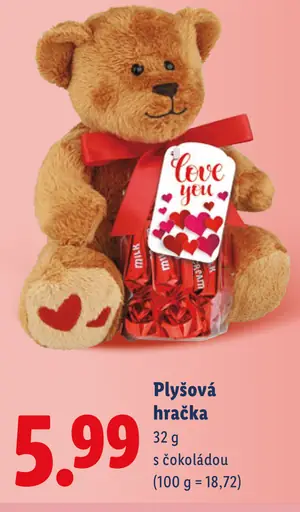 Plyšová hračka s čokoládou