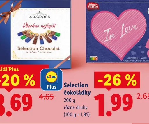 J.D. Gross Selection čokoládky