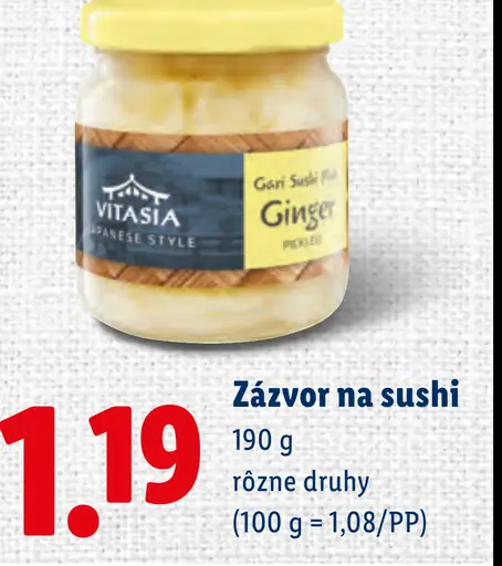 Vitasia Japanese Style Zázvor na sushi
