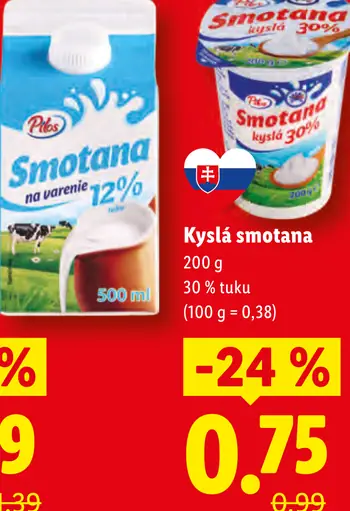 Pilos smotana na varenie 12 % tuku