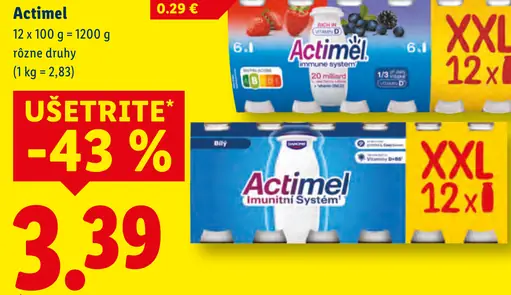 Actimel jogurtový nápoj rôzne druhy