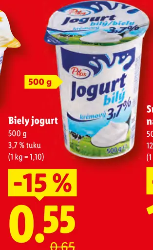 Pilos Biely jogurt 3,7 % tuku