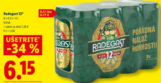 Radegast 12° ležiak plechovka