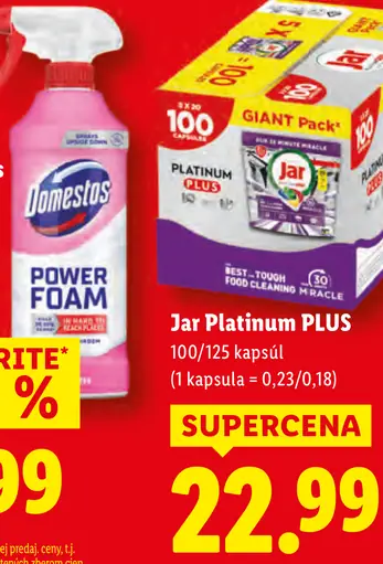 Jar Platinum Plus All in One kapsuly do umývačky riadu