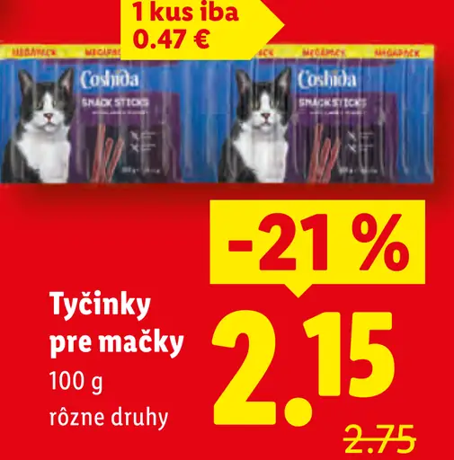 Coshida tyčinky pre mačky rôzne druhy