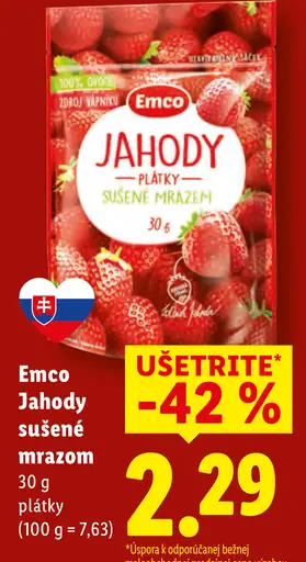 Emco jahody sušené mrazom plátky