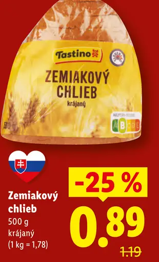 Tastino Zemiakový chlieb