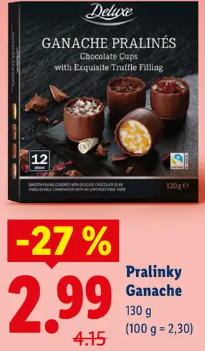 Deluxe pralinky Ganache