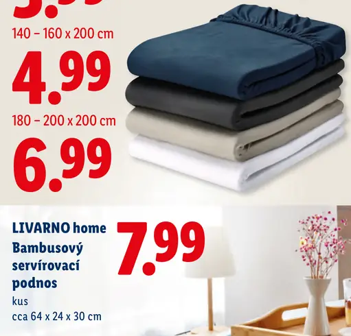 Livarno home bambusový servírovací podnos