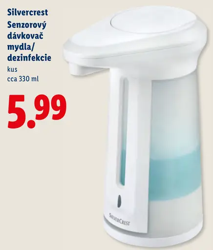 Silvercrest senzorový dávkovač mydla/dezinfekcie