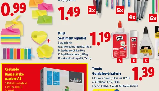 Crelando Poznámkové lístky samolepiace