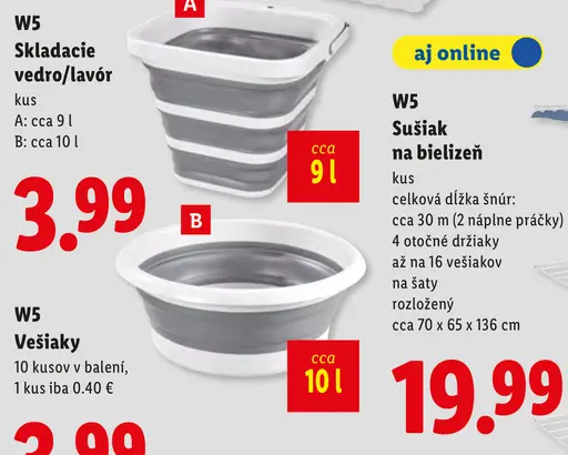 W5 Skladacie vedro/lávor A