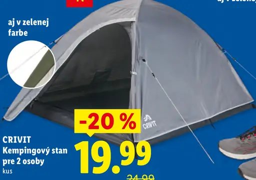 Crivit Kempingový stan pre 2 osoby