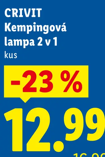 Crivit kempingová lampa 2 v 1