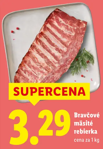 Bravčové mäsite rebierka