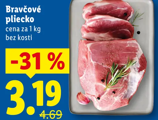Bravčové pliecko bez kosti