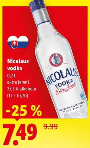 Nicolaus Extra Jemná Vodka