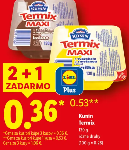 Kunín Termix Maxi tvarohový dezert kakao
