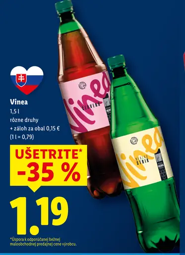 Vinea nealkoholický nápoj rôzne druhy