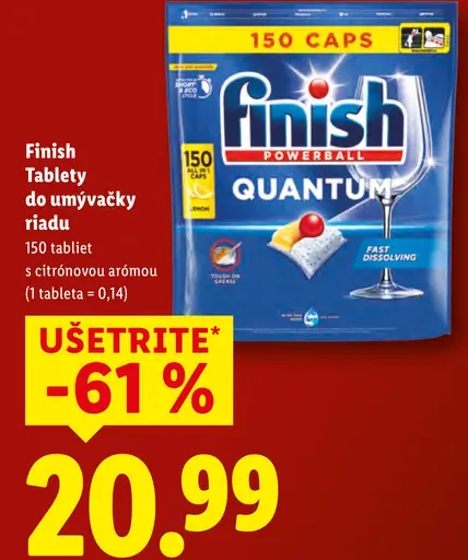 Finish Tablety do umývačky riadu s citrónovou arómou