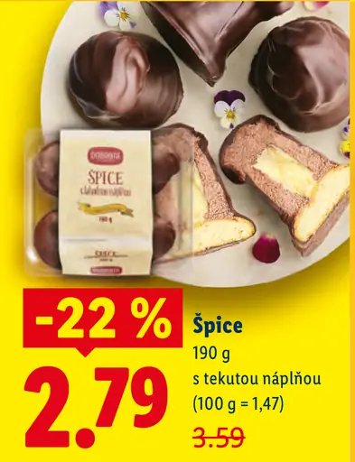 Špice s tekutou náplňou