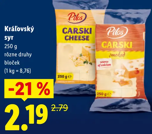Pilos Kráľovský syr Carski cheese