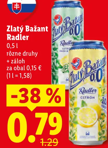 Zlatý Bažant radler