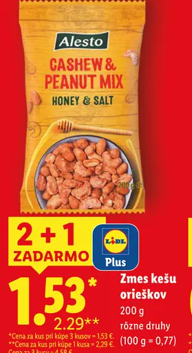 Alesto Cashew & Peanut Mix honey & salt