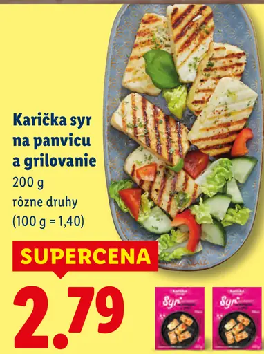 Karička syr na panvicu a gril