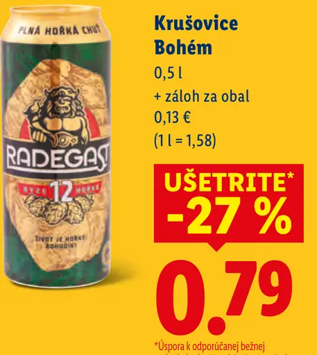 Radegast 12° plechovka