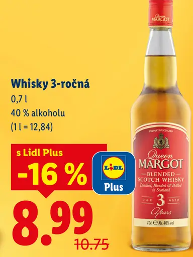 Whisky 3-ročná Queen Margot