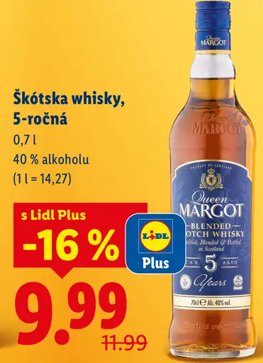 Škótska whisky 5-ročná Queen Margot