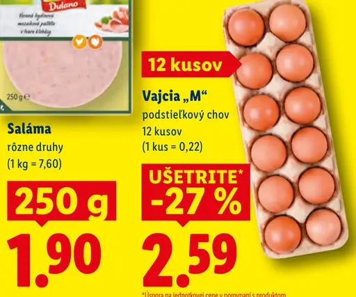 Vajcia M podstielkový chov 12 kusov