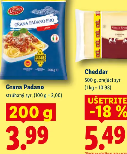 Lovilio Grana Padano strúhaný syr