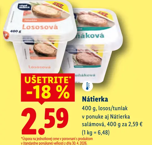 Nátierka lososová/tuniaková