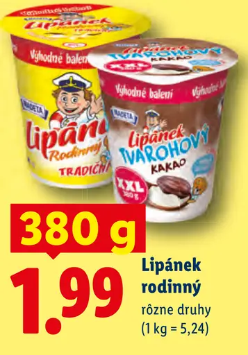 Lipánek rodinný tvarohový dezert