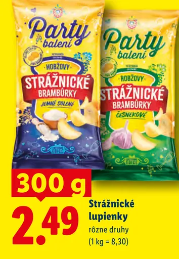 Party balenie Strážnické lupienky rôzne druhy