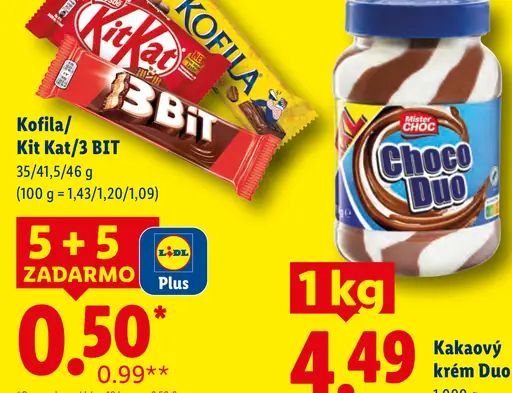 Kofila Kit Kat 3BIT čokoládové tyčinky