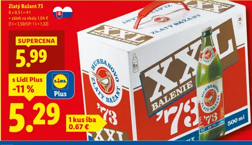 Zlatý Bažant '73 pivo svetlý ležiak