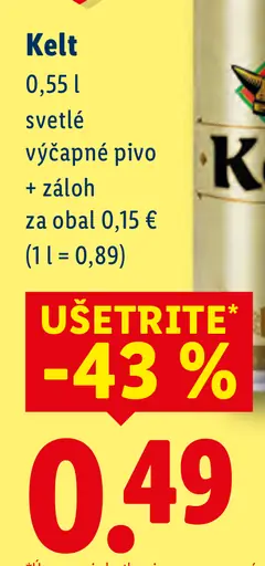 Kelt Pivo svetlé plechovka