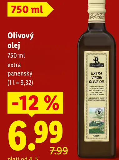 Primadonna olivový olej extra panenský