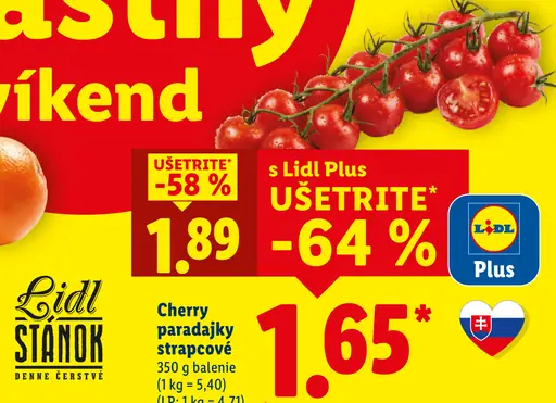 Paradajky cherry strapcové