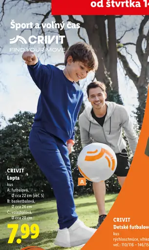 Crivit lopta futbalová