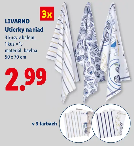 Livarno utierky na riad