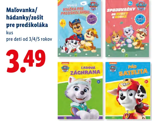 Maľovanka/hádanky/zošit pre predškoláka