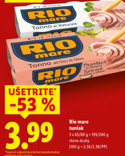 Rio Mare tuniak Tonno all’olio di oliva / Tonno al naturale / Thunfisch in Olivenöl / Thunfisch in eigenem Saft